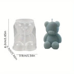 Silicone Bear Mold for Scented Candles, Soap Making and Resin Casting - Cute Animal Shape Mold for Home Decor, Aromatherapy