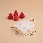 3D Strawberry Aromatherapy Candle Silicone Mold DIY Handmade Romantic Scented for Valentine's Day Party Home Decor Birthday Gift