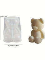 Silicone Bear Mold for Scented Candles, Soap Making and Resin Casting - Cute Animal Shape Mold for Home Decor, Aromatherapy