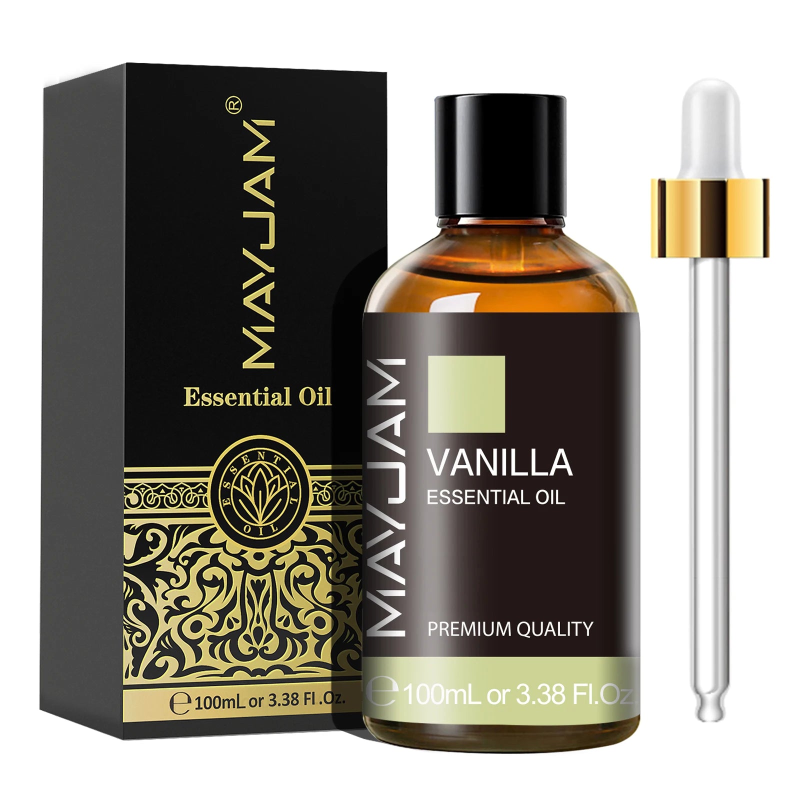 MAYJAM 1PCS 100ML Essential Oil with Dropper Sandalwood Lavender Eucalyptus Vanilla Aroma Oil For Humidifier Scent Candle Burner