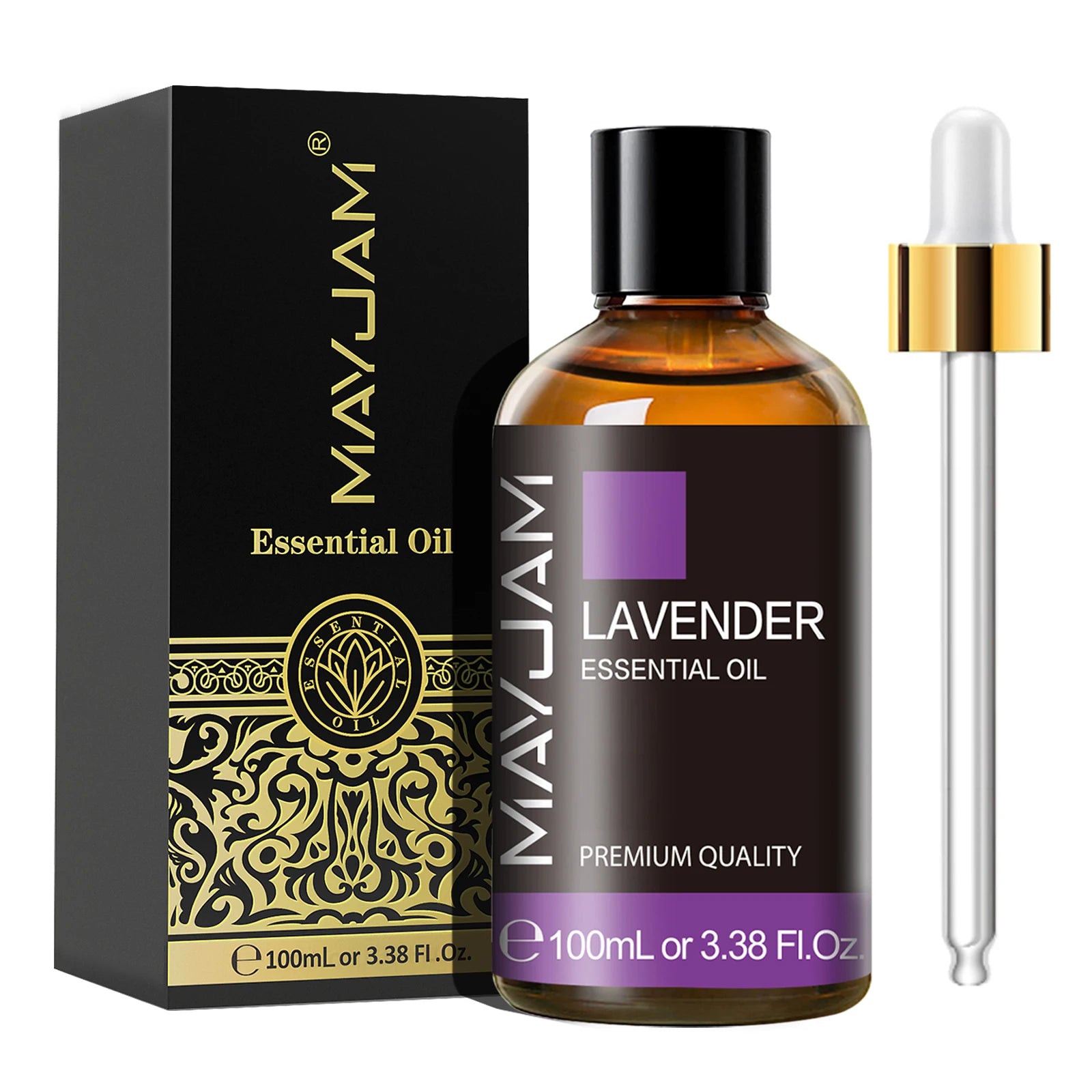 MAYJAM 1PCS 100ML Essential Oil with Dropper Sandalwood Lavender Eucalyptus Vanilla Aroma Oil For Humidifier Scent Candle Burner