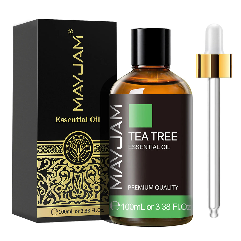 MAYJAM 1PCS 100ML Essential Oil with Dropper Sandalwood Lavender Eucalyptus Vanilla Aroma Oil For Humidifier Scent Candle Burner