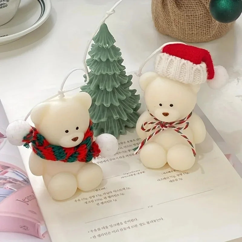 Silicone Bear Mold for Scented Candles, Soap Making and Resin Casting - Cute Animal Shape Mold for Home Decor, Aromatherapy